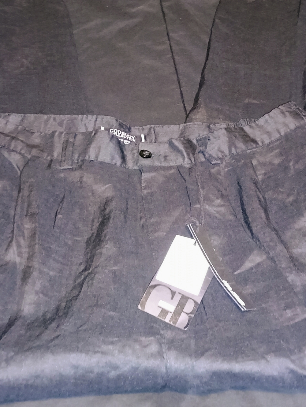 NWT Godbody Collection Men's Sz 2XL Black Nylon Trousers 30in Inseam